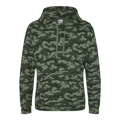 Green Camo - Front - AWDis Mens Camo Hoodie