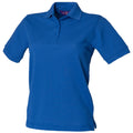 Royal - Back - Henbury Womens-Ladies 65-35 Polo Shirt