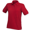 Vintage Red - Front - Henbury Womens-Ladies 65-35 Polo Shirt