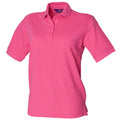 Fuchsia - Front - Henbury Womens-Ladies 65-35 Polo Shirt