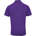 Purple - Back - Premier Mens Coolchecker Plus Pique Polo With CoolPlus