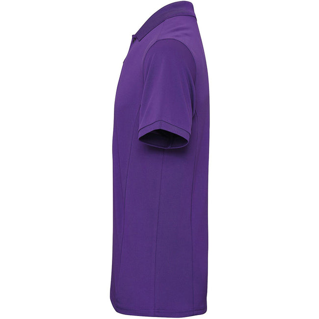 Purple - Side - Premier Mens Coolchecker Plus Pique Polo With CoolPlus