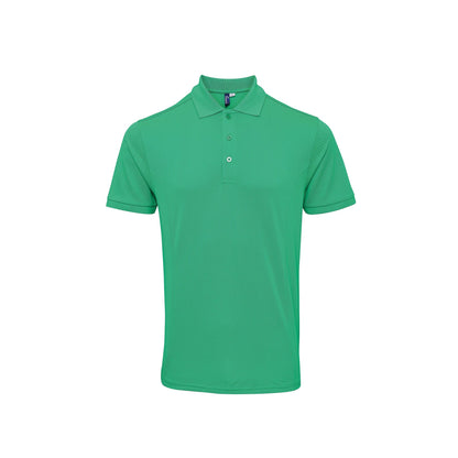 Kelly - Front - Premier Mens Coolchecker Plus Pique Polo With CoolPlus