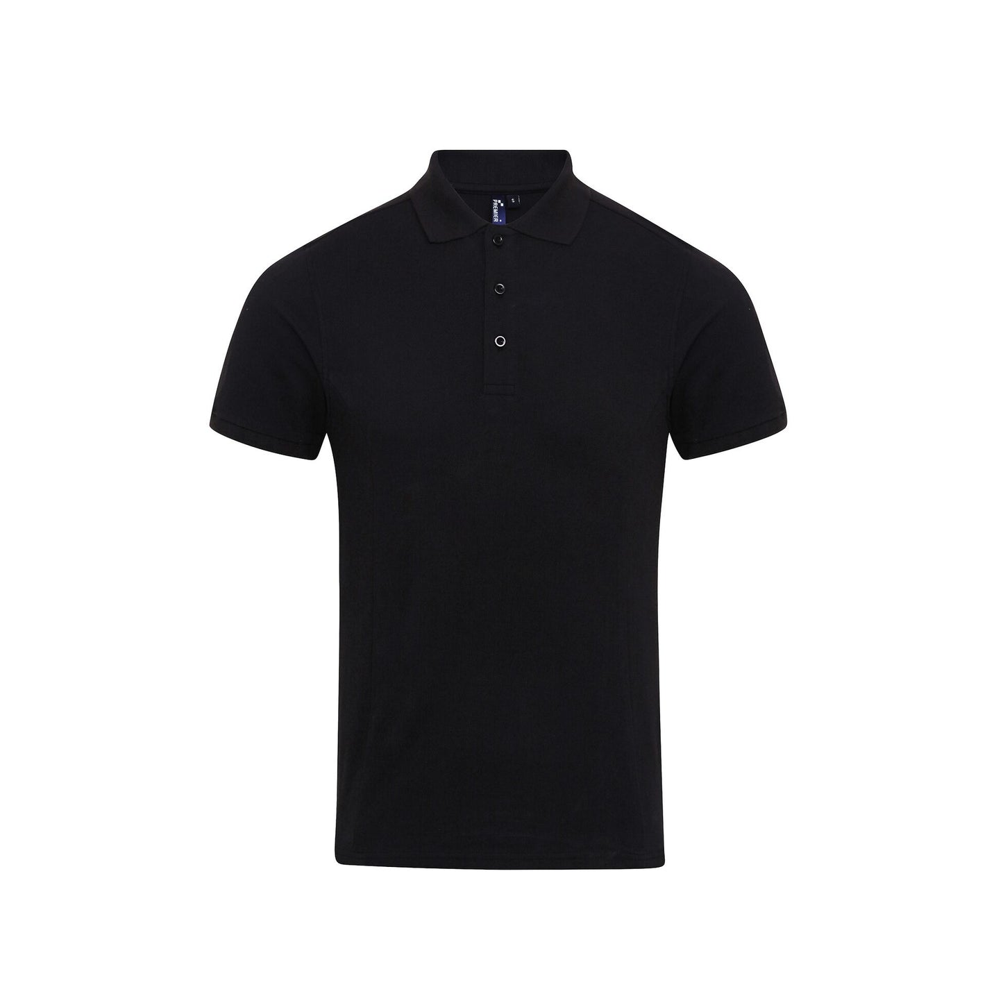 Black - Front - Premier Mens Coolchecker Plus Pique Polo With CoolPlus