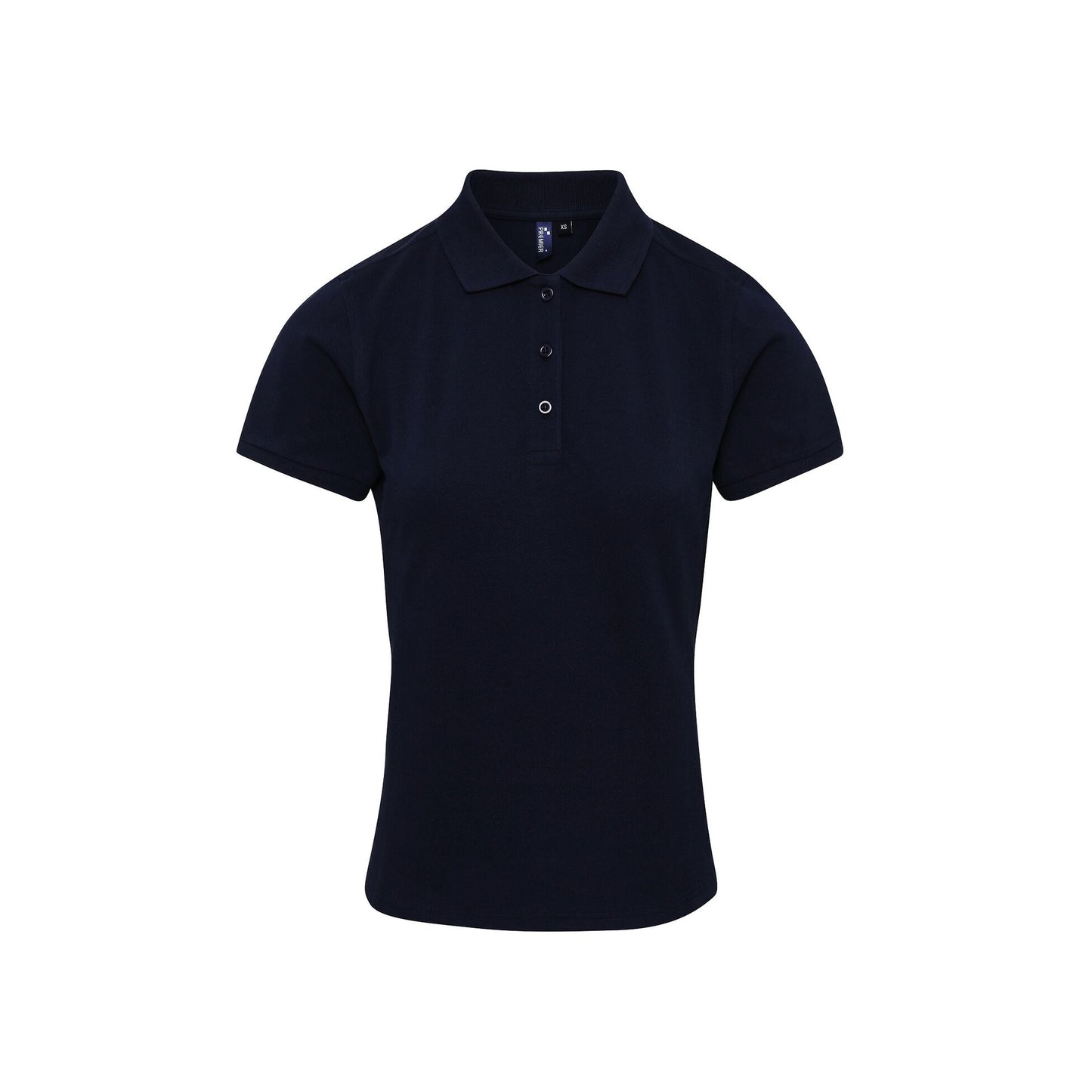 Navy - Front - Premier Womens-Ladies Coolchecker Plus Piqu Polo With CoolPlus