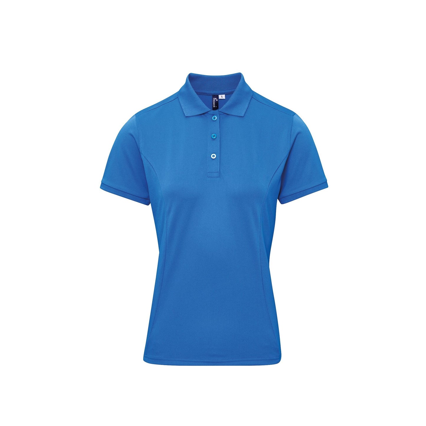 Sapphire - Front - Premier Womens-Ladies Coolchecker Plus Piqu Polo With CoolPlus
