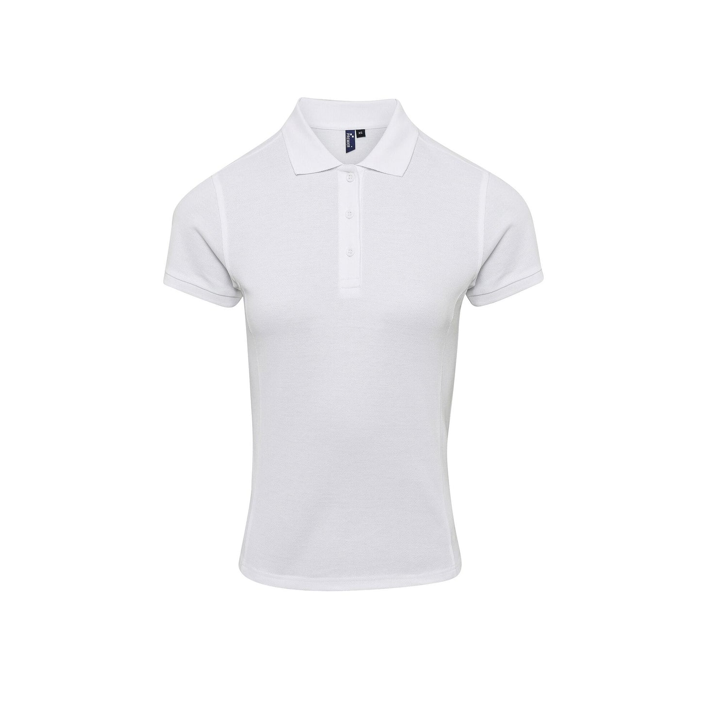 White - Front - Premier Womens-Ladies Coolchecker Plus Piqu Polo With CoolPlus