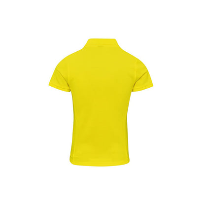 Yellow - Back - Premier Womens-Ladies Coolchecker Plus Piqu Polo With CoolPlus