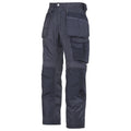 Navy-Black - Front - Snickers Mens DuraTwill Craftsmen Trousers