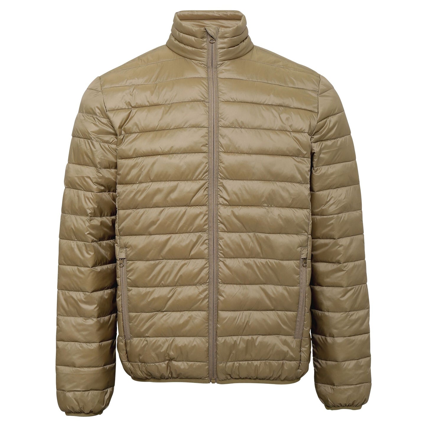 Khaki - Front - 2786 Mens Terrain Long Sleeves Padded Jacket