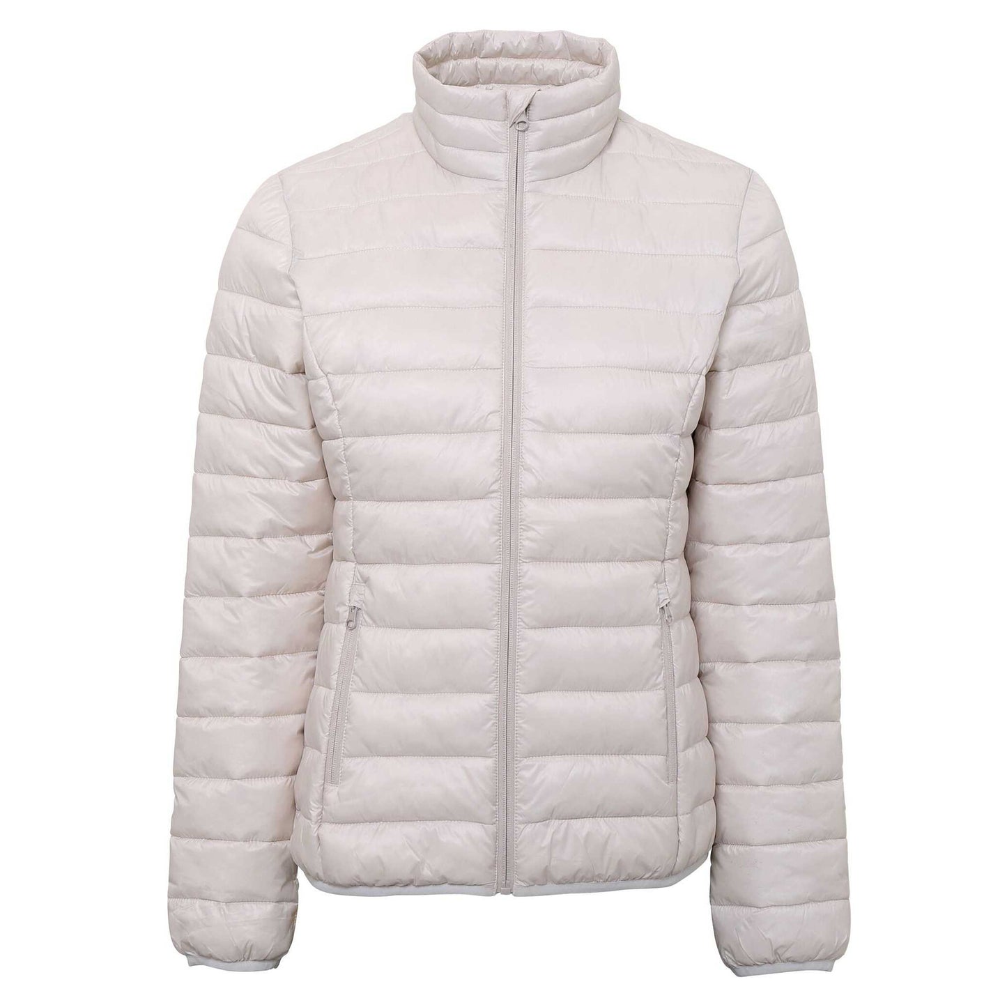 Oyster White - Front - 2786 Womens-Ladies Terrain Long Sleeves Padded Jacket