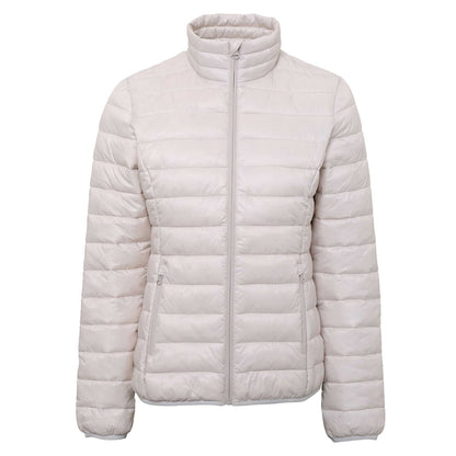 Oyster White - Front - 2786 Womens-Ladies Terrain Long Sleeves Padded Jacket