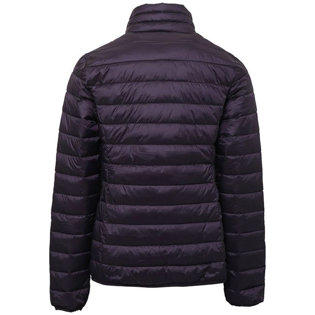 Aubergine - Back - 2786 Womens-Ladies Terrain Long Sleeves Padded Jacket