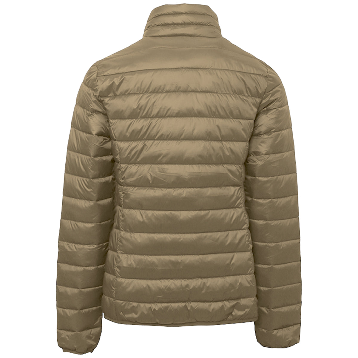 Khaki - Back - 2786 Womens-Ladies Terrain Long Sleeves Padded Jacket