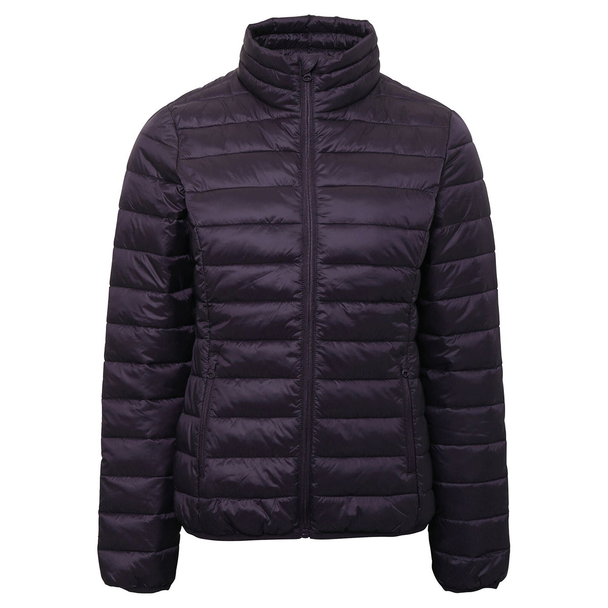 Aubergine - Front - 2786 Womens-Ladies Terrain Long Sleeves Padded Jacket