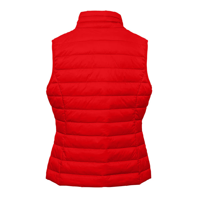 Red - Back - 2786 Womens-Ladies Terrain Sleeveless Padded Gilet
