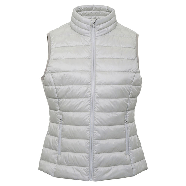 Silver - Front - 2786 Womens-Ladies Terrain Sleeveless Padded Gilet