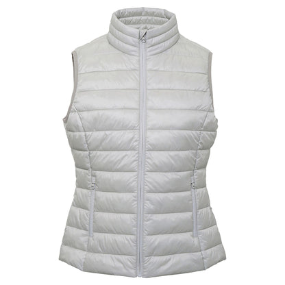 Silver - Front - 2786 Womens-Ladies Terrain Sleeveless Padded Gilet