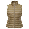 Khaki - Front - 2786 Womens-Ladies Terrain Sleeveless Padded Gilet