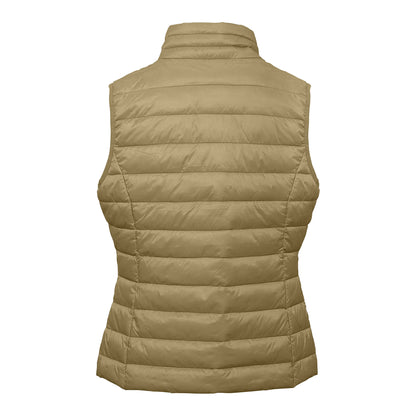 Khaki - Back - 2786 Womens-Ladies Terrain Sleeveless Padded Gilet