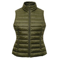 Olive - Front - 2786 Womens-Ladies Terrain Sleeveless Padded Gilet