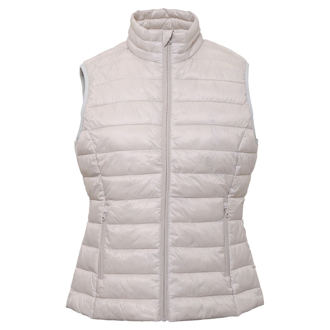 Oyster White - Front - 2786 Womens-Ladies Terrain Sleeveless Padded Gilet