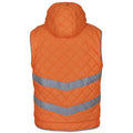 Orange - Back - Yoko Unisex Adults Hi Vis Kensington Hooded Gilet