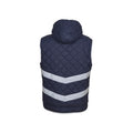 Navy - Back - Yoko Unisex Adults Hi Vis Kensington Hooded Gilet