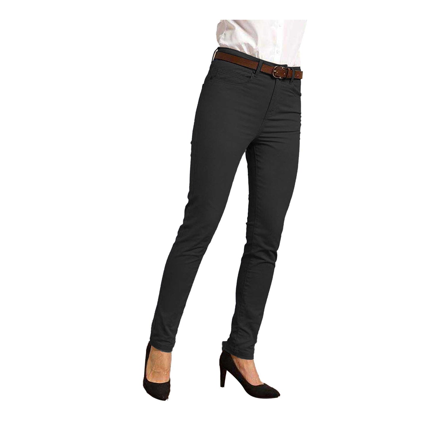 Black - Back - Premier Womens-Ladies Performance Chinos