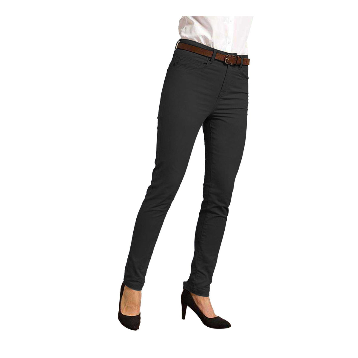 Black - Back - Premier Womens-Ladies Performance Chinos