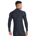 Navy Heather - Side - Rhino Mens Long Sleeve Baselayer Top