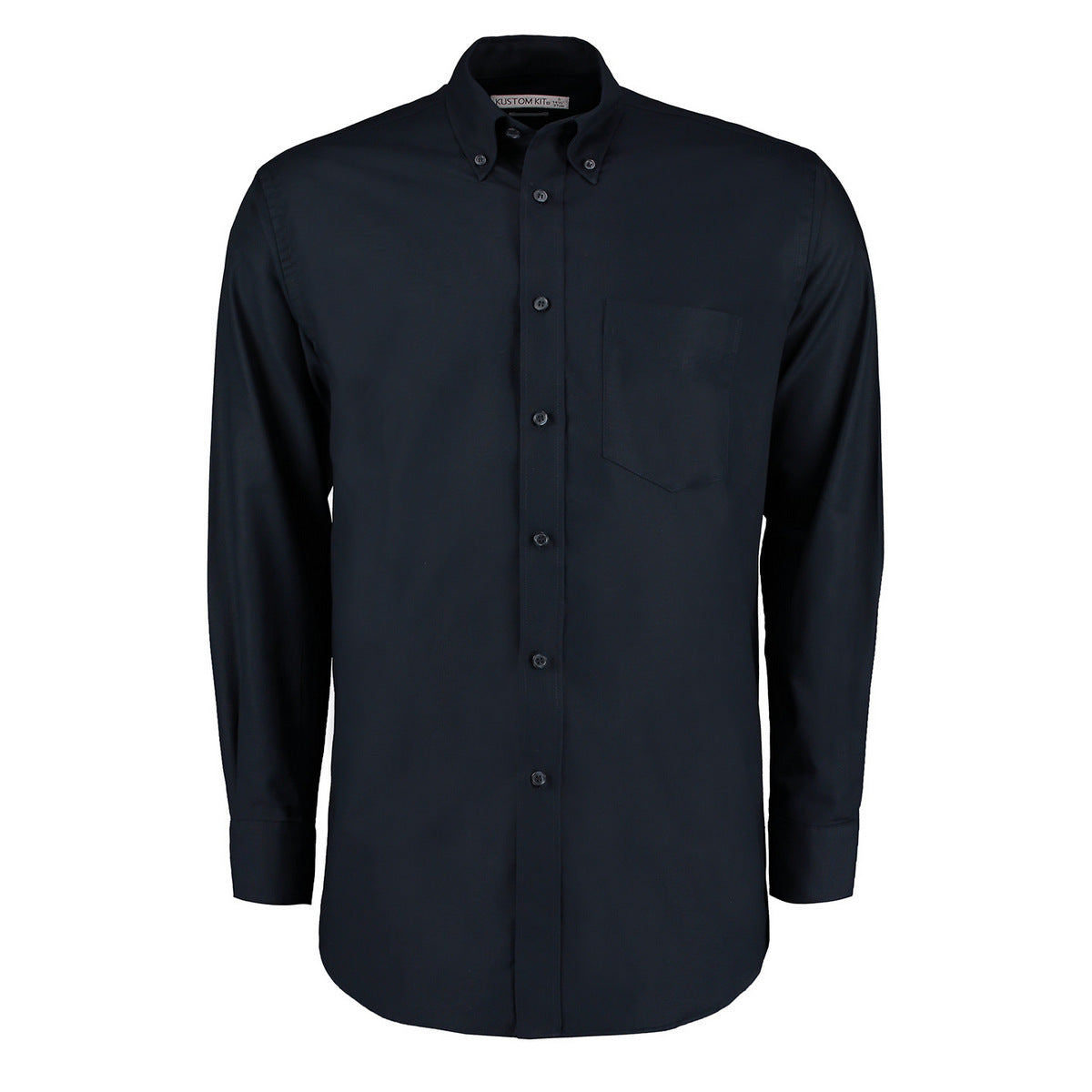 French Navy - Front - Kustom Kit Mens Workplace Long Sleeve Oxford Shirt