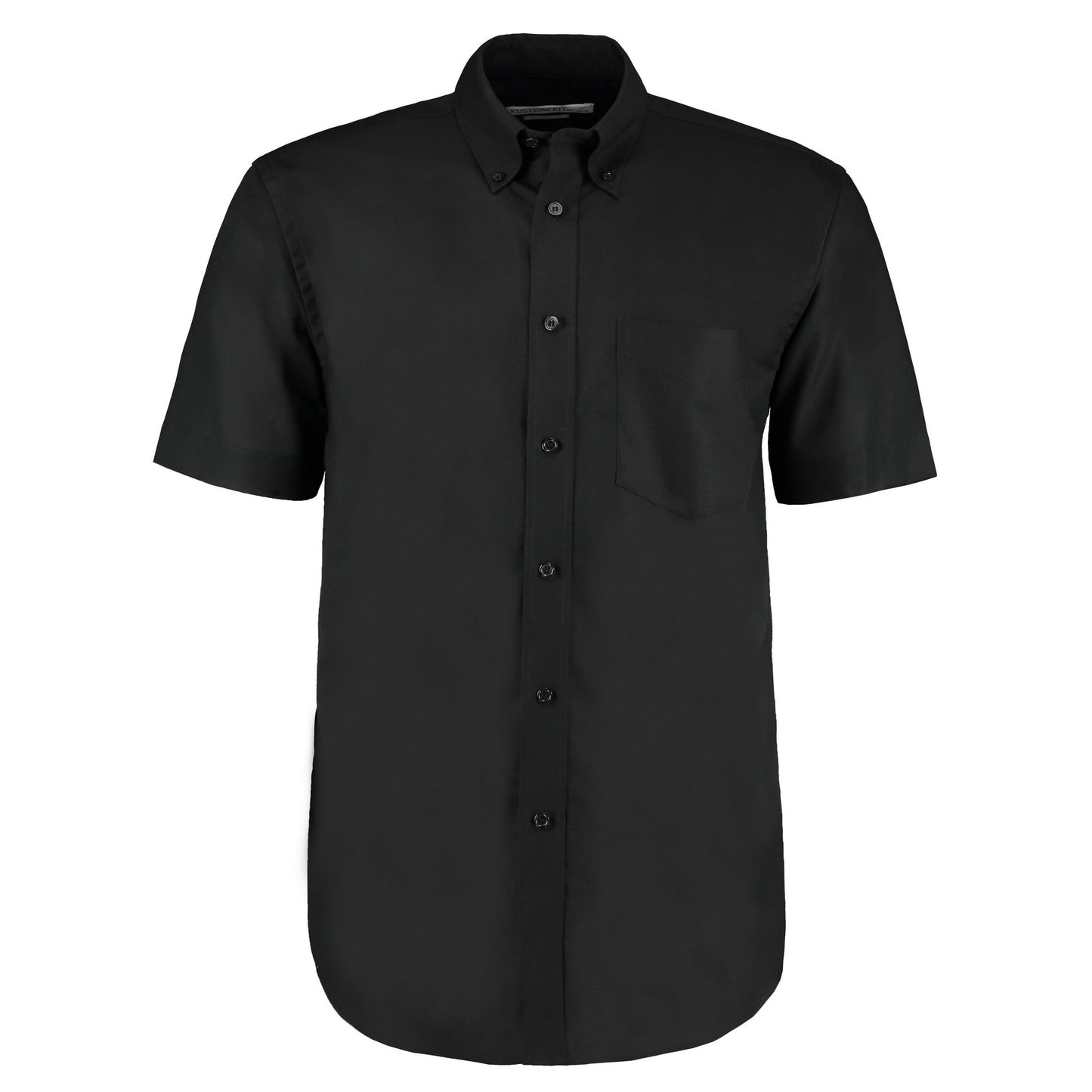 Black - Front - Kustom Kit Mens Workplace Short Sleeve Oxford Shirt