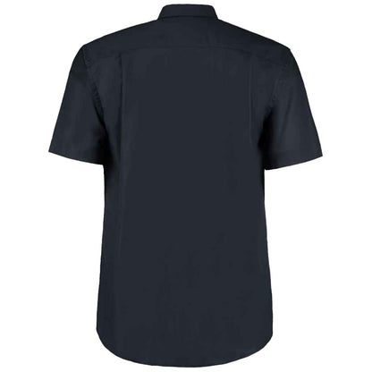 French Navy - Back - Kustom Kit Mens Workplace Short Sleeve Oxford Shirt