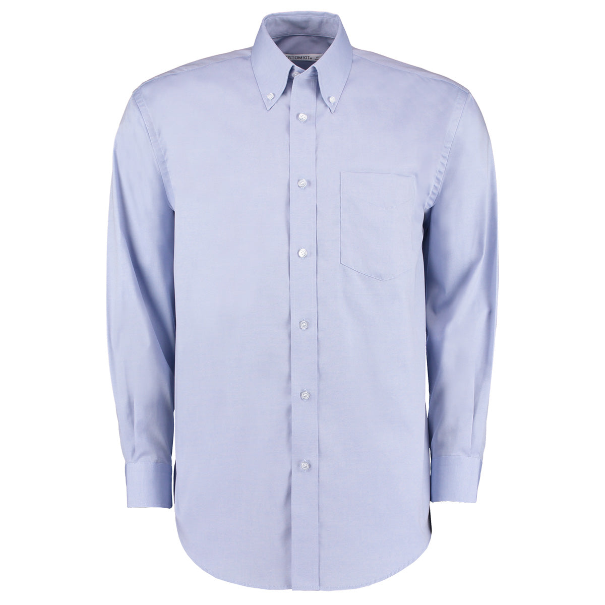 Light Blue - Front - Kustom Kit Mens Corporate Long Sleeve Oxford Shirt