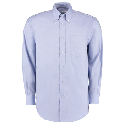 Light Blue - Front - Kustom Kit Mens Corporate Long Sleeve Oxford Shirt