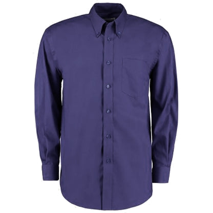 Midnight Navy - Front - Kustom Kit Mens Corporate Long Sleeve Oxford Shirt