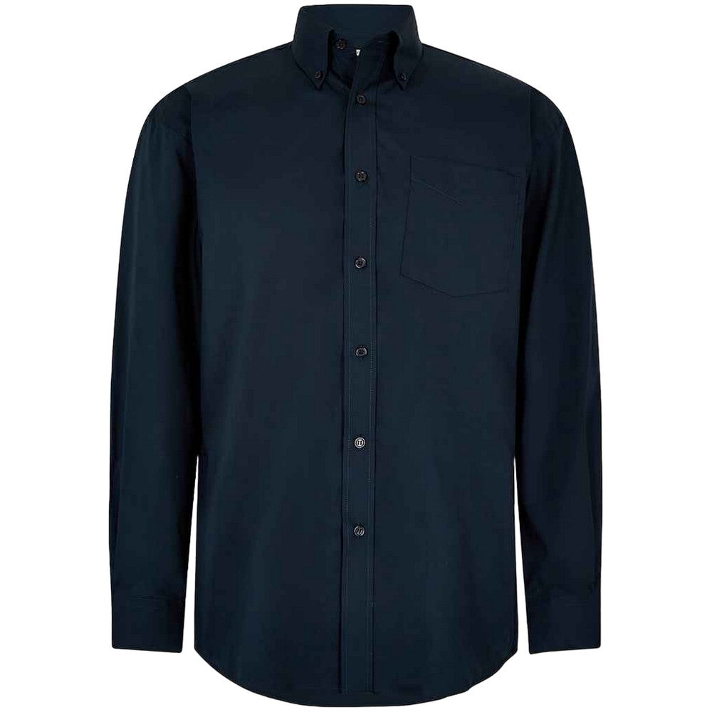 Dark Navy - Front - Kustom Kit Mens Corporate Long Sleeve Oxford Shirt
