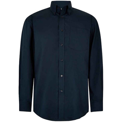 Dark Navy - Front - Kustom Kit Mens Corporate Long Sleeve Oxford Shirt