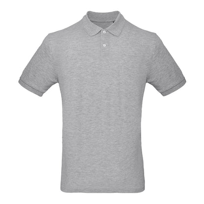 Heather Grey - Front - B&C Collection Mens Inspire Polo Shirt