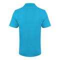 Turquoise - Back - Henbury Mens Coolplus® Pique Polo Shirt