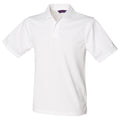 White - Front - Henbury Mens Coolplus® Pique Polo Shirt