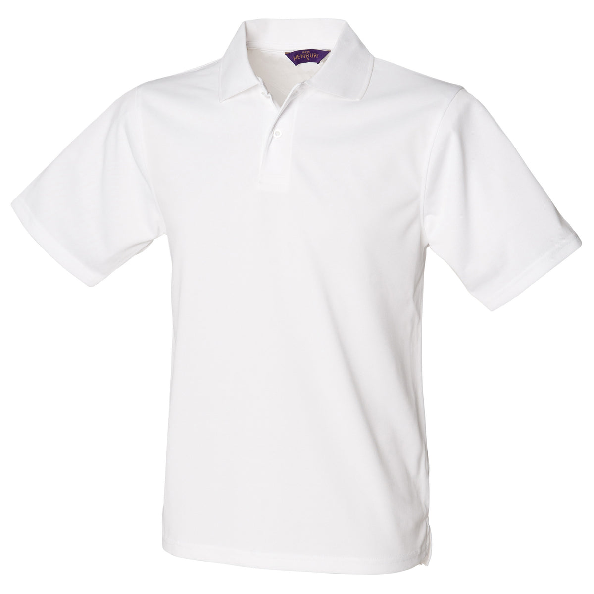 White - Front - Henbury Mens Coolplus® Pique Polo Shirt