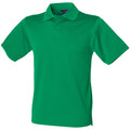 Kelly Green - Front - Henbury Mens Coolplus® Pique Polo Shirt