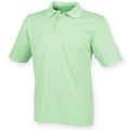 Lime Green - Front - Henbury Mens Coolplus® Pique Polo Shirt
