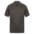 Heather Charcoal - Front - Henbury Mens Coolplus® Pique Polo Shirt