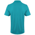 Bright Jade - Back - Henbury Mens Coolplus® Pique Polo Shirt