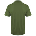 Olive - Back - Henbury Mens Coolplus® Pique Polo Shirt