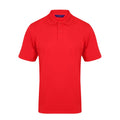 Red - Front - Henbury Mens Coolplus® Pique Polo Shirt