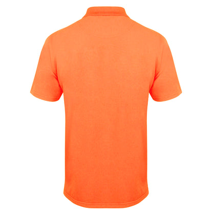 Burnt Orange - Back - Henbury Mens Coolplus® Pique Polo Shirt